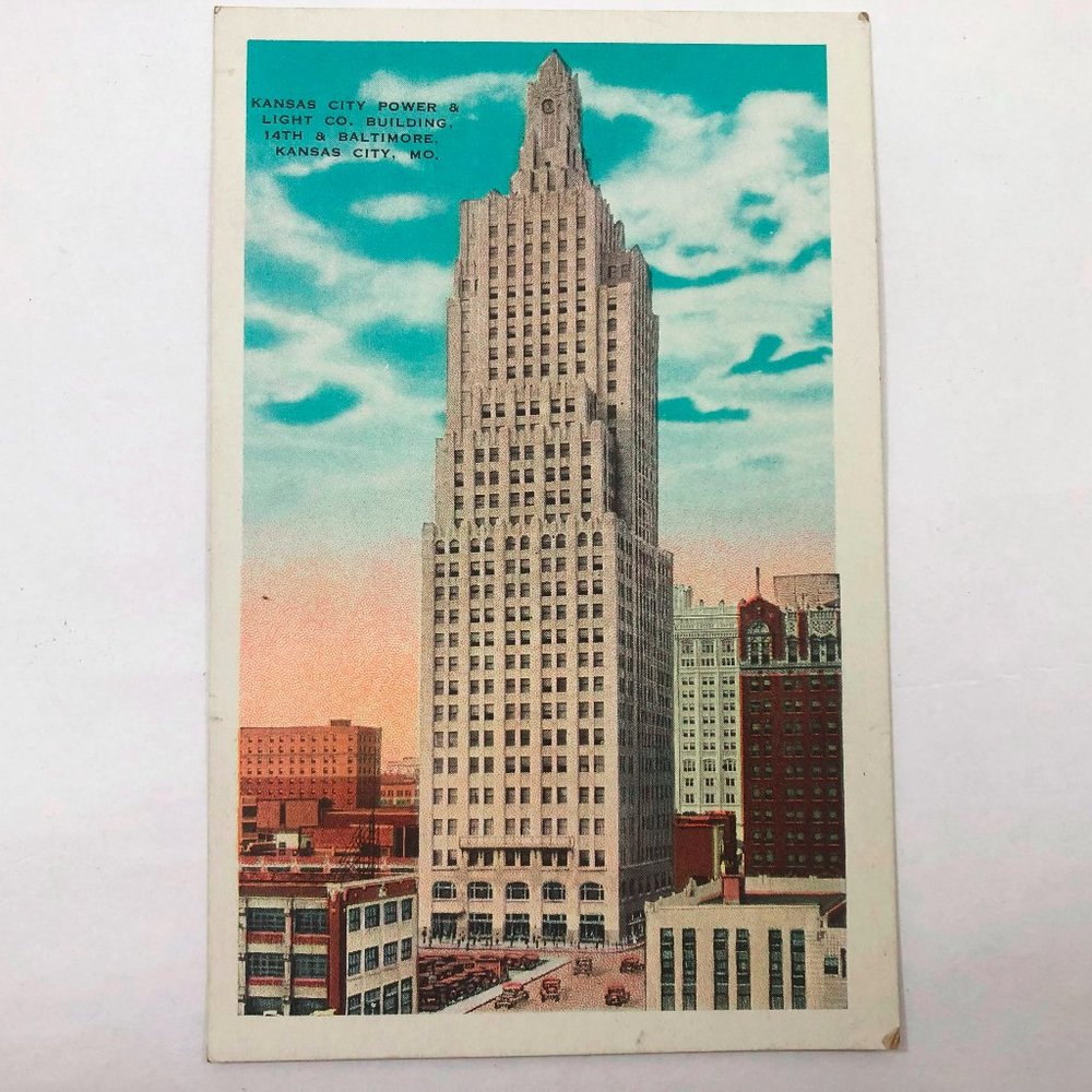 Postcard Kansas City Power & Light Co. Building Kansas City MO 1930's